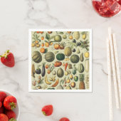 Oude Franse botanische fruitposter kunst Servet (Insitu)