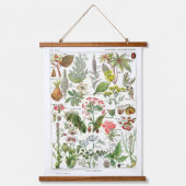 Oude Franse botanische poster Hangend Wandkleed (Voorkant)