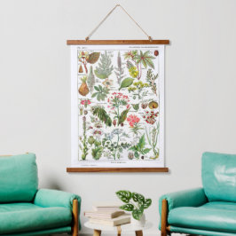 Oude Franse botanische poster Hangend Wandkleed