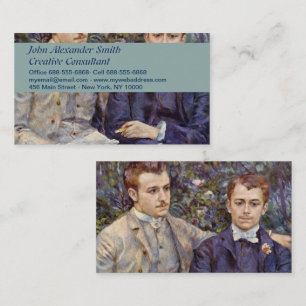 Oude Franse Broers Portret Renoir Kunst Visitekaartje