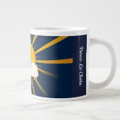 Oude Franse Café au Lait Deco Kunst Grote Koffiekop (Rechts)