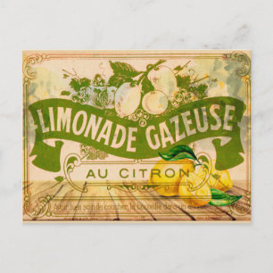 Oude Franse Citroenlimonade Zomer Citrus Citroenen Briefkaart