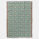Oude Franse "Fleur-de-Lis Throw Blanket" Deken (Voorkant Verticaal)