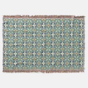 Oude Franse "Fleur-de-Lis Throw Blanket" Deken