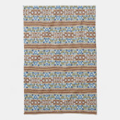 Oude Franse imperiale gestreepte bloempatroon Theedoek (Verticaal)