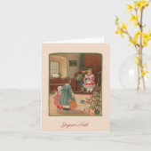 Oude Franse Kerstkaart Joyeux Noël Kaart (Gele Bloem)