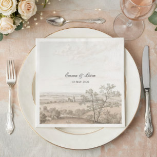 Oude Franse landelijke toile-huwelijk Servet