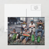 Oude Franse markt, New Orleans Watermeloen Verkoop Briefkaart (Voorkant / Achterkant)