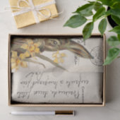 Oude Franse Paashaas Narcis Ansichtkaart Tissuepapier (Geschenk)