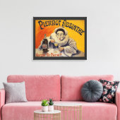 Oude Franse Pierrot Absinthe Reclame Canvas Afdruk (Insitu (Woonkamer))