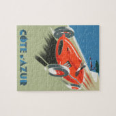 Oude Franse Reisposter Cote Du Azur Legpuzzel (Horizontaal)