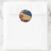 Oude Franse Reisreclame Ronde Sticker (Tas)