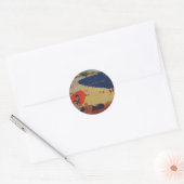 Oude Franse Reisreclame Ronde Sticker (Envelop)