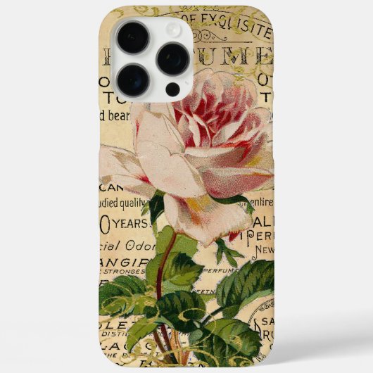 Oude Franse Roze Rozen Case-Mate iPhone Case (Achterkant)