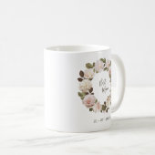 Oude Franse Rozen Bruidsmannen Trouwmokkop Koffiemok (Voorkant rechts)