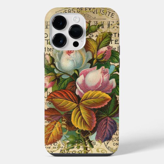 Oude Franse Rozen iPhone Hoesje (Achterkant)