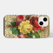 Oude Franse Rozen iPhone Hoesje (Achterkant horizontaal)