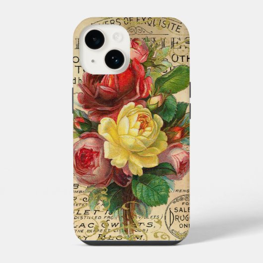 Oude Franse Rozen iPhone Hoesje (Achterkant)