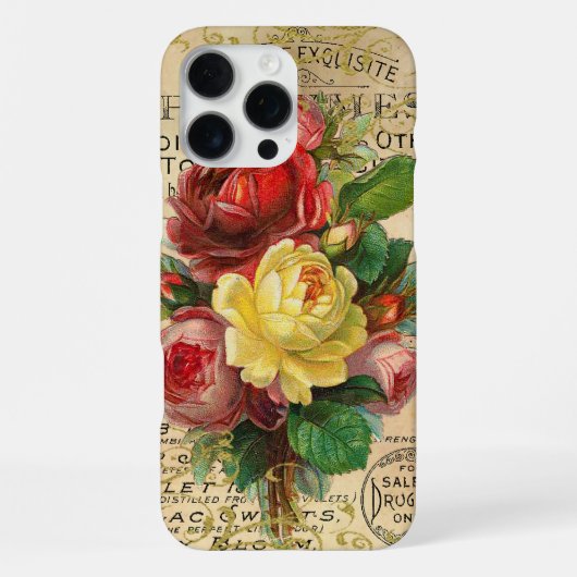Oude Franse Rozen iPhone Hoesje (Achterkant)