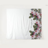 Oude Franse Rozen Trouwfotobooth achtergrond Wandkleed (Voorkant (horizontaal))