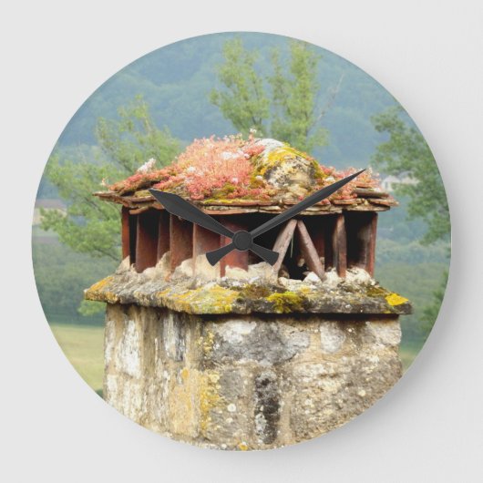 Oude Franse schoorsteenkast Grote Klok (Voorkant)