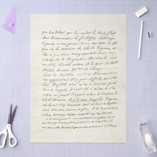 Oude Franse Script Oude Decoupage Tissuepapier (Craft)