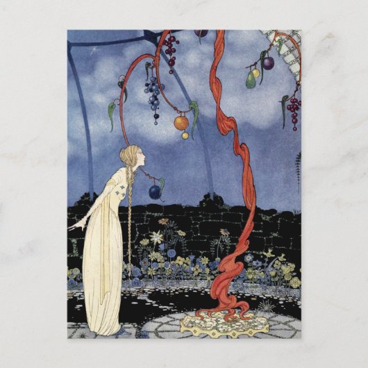 Oude Franse Sprookjes: Een boom van Prachtige Briefkaart (Voorkant)