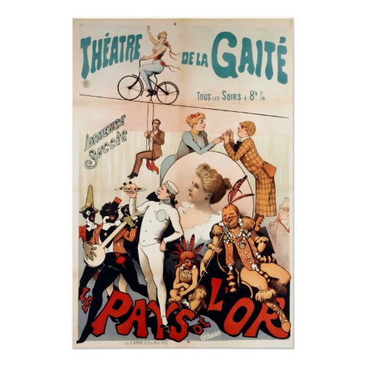 Oude Franse theaterposter Perfect Poster (Voorkant)