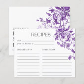 Oude Franse Toile Bloemachtige Bruiloft Recepten (Voorkant / Achterkant)