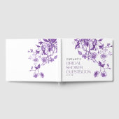 Oude Franse Toile Bloemige Bruiloft Recepten Gastenboek (Volledig)