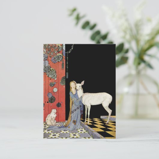 Oude Franse vliegdekwalvissen: Bonne-Biche Briefkaart (Staand voorkant)