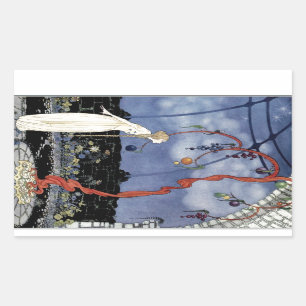 Oude Franse vliegdekwalvissen: Een boom van pracht Rechthoekige Sticker