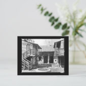 Oude Franse wijk huis en patio Briefkaart (Staand voorkant)