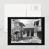 Oude Franse wijk huis en patio Briefkaart (Voorkant / Achterkant)