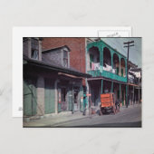 Oude Franse wijk koffie bezorgwagen Briefkaart (Voorkant / Achterkant)