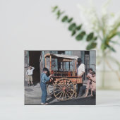 Oude Franse wijk winkelwagen Briefkaart (Staand voorkant)