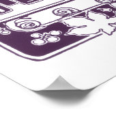 Oude Franse Wijnlabel | Landelijk Wijngaard Poster (Hoek)