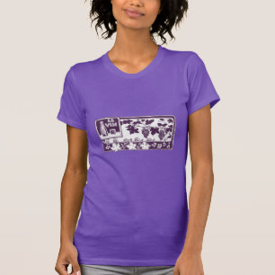 Oude Franse Wijnlabel    Landelijk Wijngaard T-shirt