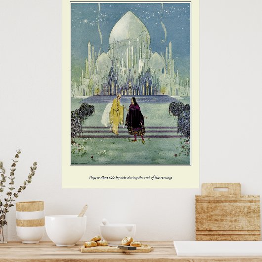 Oude Franstalige tapijten: Ze lopen zij aan zij Poster (Keuken)