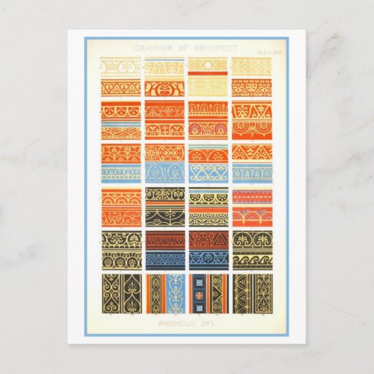 Oude Fresco Design uit Pompeii Briefkaart (Voorkant)