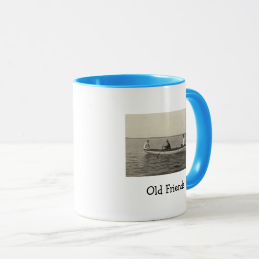 Oude Friends Boating Antiek Photo Coffee Mok (Voorkant rechts)