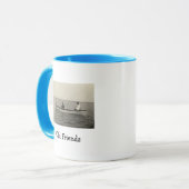 Oude Friends Boating Antiek Photo Coffee Mok (Voorkant links)