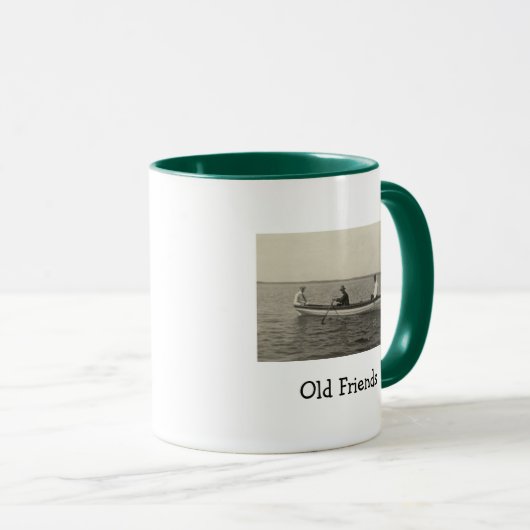 Oude Friends Boating Antiek Photo Coffee Mok (Voorkant rechts)