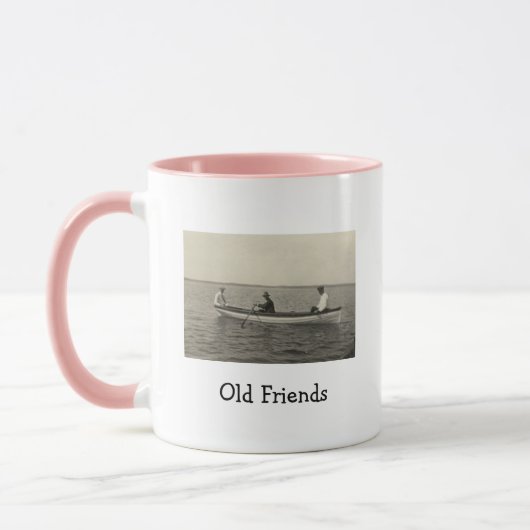 Oude Friends Boating Antiek Photo Coffee Mok (Links)