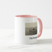 Oude Friends Boating Antiek Photo Coffee Mok (Voorkant rechts)