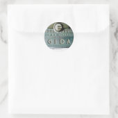 Oude frigidaire foto ronde sticker (Tas)