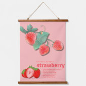 Oude Fruit Aardbei Botanische Aardbei Hangend Wandkleed (Voorkant)