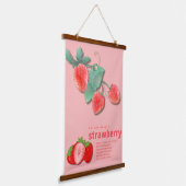 Oude Fruit Aardbei Botanische Aardbei Hangend Wandkleed (Gebogen)