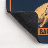 Oude Fruitkrat Label Kunst Cowboy op Varken Rodeo Muismat (Hoek)