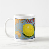 Oude Fruitkrat Label Kunst Pacific Citroen Sinaasa Koffiemok (Links)